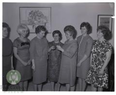New Glenwood Mrs. Jaycee president Joyce Hurd with the rest of the Mrs. Jaycee members