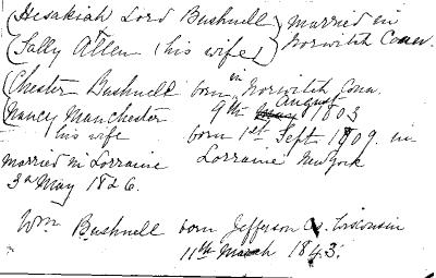 Bushnell Family History