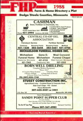 Farm & Home Directory & Plat Dodge/Steele Counties Minnesota