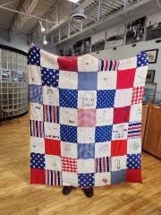 Bicentennial Quilt given to Susan Lindgren Elementary School Teacher Irene Nichols