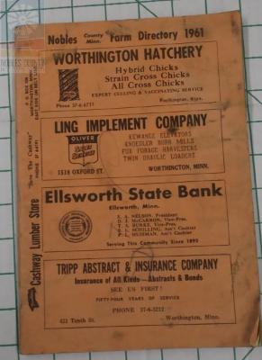 1961 Nobles County Farm Directory