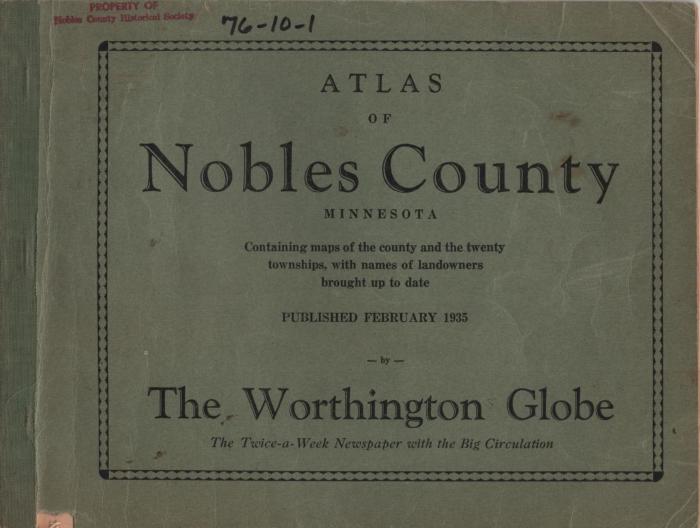 1935 Atlas of Nobles County Minnesota