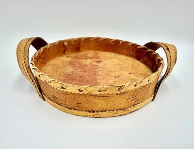 Birch Bark Basket with Handles: Basket