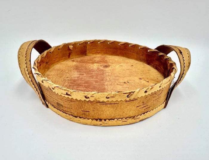 Birch Bark Basket with Handles: Basket