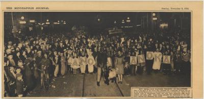 Minneapolis Journal photo of 1924 Anoka Halloween