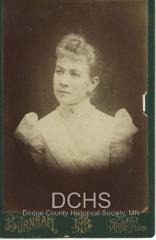 Black and white cabinet card photograph of Jennie Mae Buck 