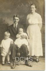 Black and white picture postcard of Telford, Stanley, Harry Helgeson Family