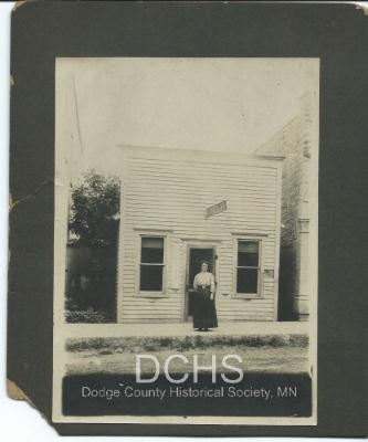 Black and white photograph of Mantorville Post Office