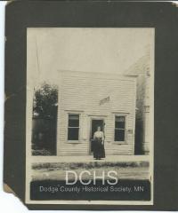 Black and white photograph of Mantorville Post Office