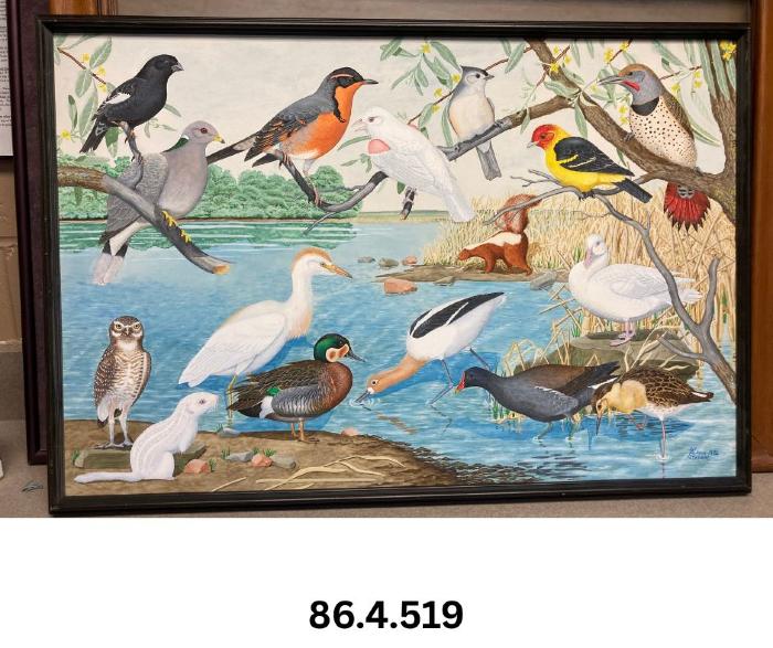 Framed painting