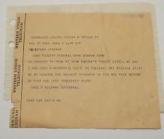 September 1966 Condolence Telegram from Karl Rolvaag