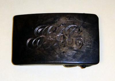 1-3/4" x 1-1/8" Sterling Silver Men's Belt Buckle - Julius Coller I, Shakopee, 1900