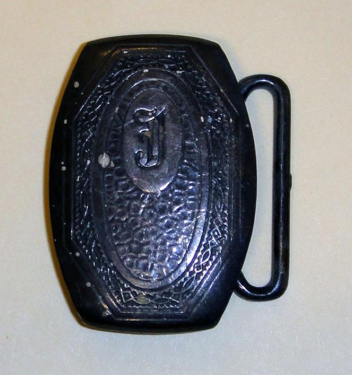 1-1/2" x 1-1/4" Sterling Silver Men's Belt Buckle - Julius Coller I, Shakopee, 1900