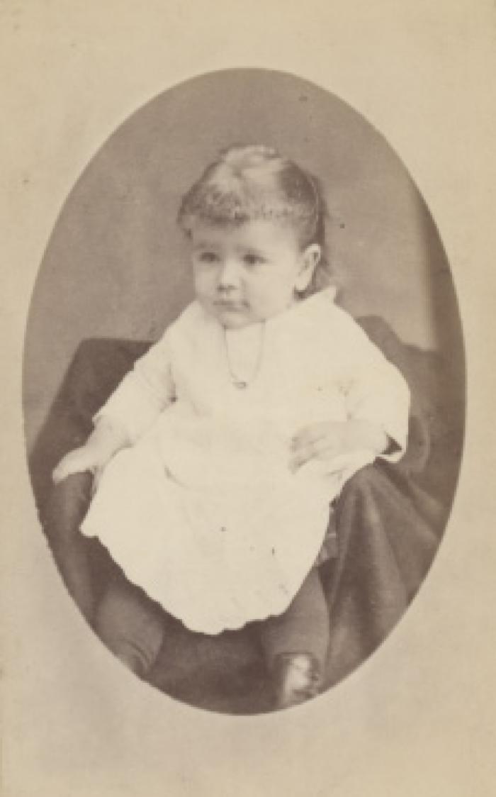 Jessie Clark at about age one year, c.1881.