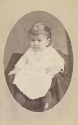Jessie Clark at about age one year, c.1881.