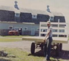 Charles Johnson and 4-H Wagon