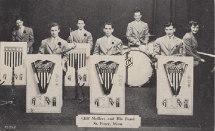 Clifford Mollert and his Band, Saint Peter, Minn., c.1947.