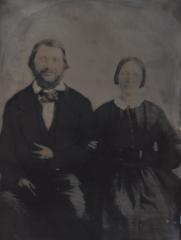 Wedding photograph of Joseph Fimeyer and Sophia Kruse Fimeyer, 1855.