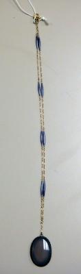 11-1/2" Gold Wedding Necklace with a Drop Link Opal - Cora Dennis Coller, Shakopee, 1907