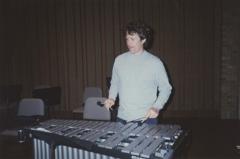 Mark Johnson, rehearsing on the vibraphone with Riverlights, c.1998.