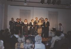 Riverlights performing at the Arts and Heritage Center new performance space celebration, Saint Peter, 1996.