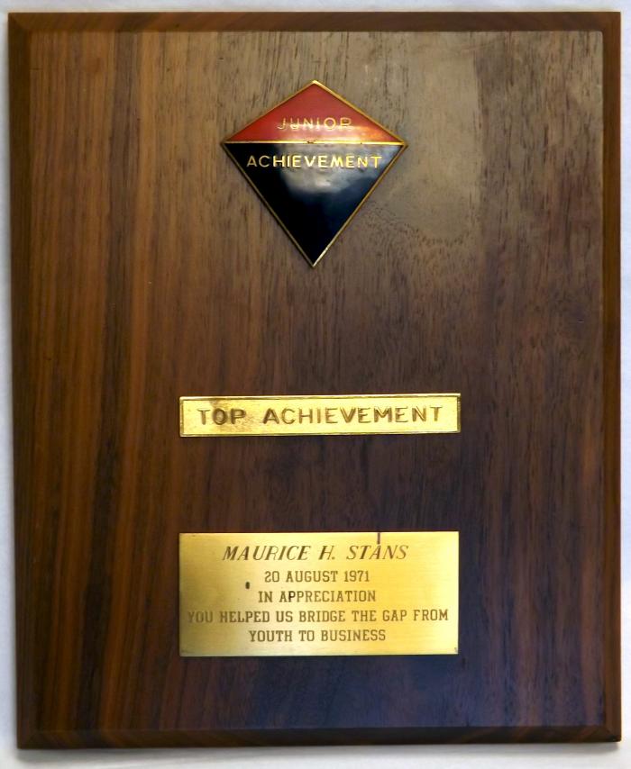 Achievement Plaque, 1971
