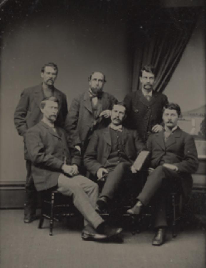 James Clark with a group of men