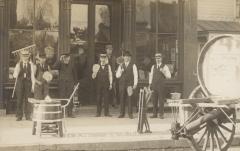 Men in front of Nutter Hardware Store