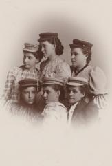 Group of St. Peter Girls in Visor Caps, c.1890