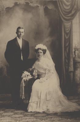 Wedding photo of Theodore Nelson and Tilda Hanson