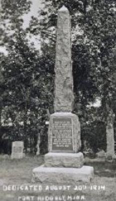 Chippewa monument at Ft. Ridgely