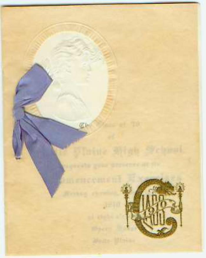 Belle Plaine High School's Commencement Program, Belle Plaine, 1910