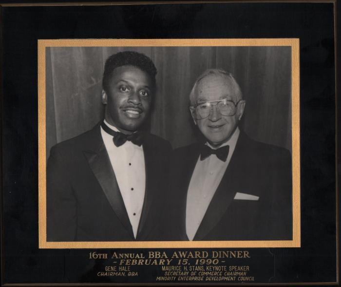 BBA Award Dinner Plaque, 1990