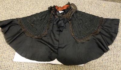 Black Cape with Sequin and Lace, New Prague, 1935