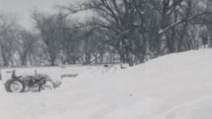 Plowing Snow on the Merlyn Lokensgard Farm