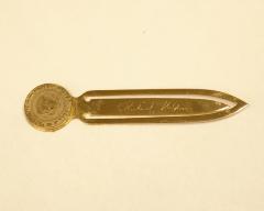 Brass Presidential Seal Bookmark, 1972