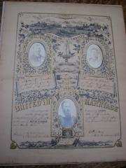 Kittel H. Braaten & Gunhild T. Ordalen's Marriage Certificate with photos.
