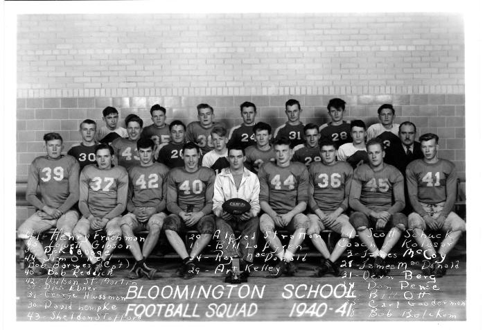 Photo: BHS Football Squad 1940-41