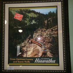 Chicago Milwaukee St. Paul & Pacific poster in frame