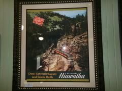 Chicago Milwaukee St. Paul & Pacific poster in frame