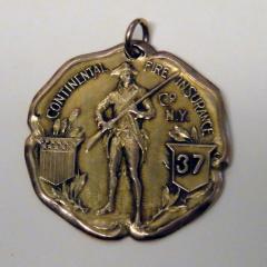 Continental Fire Insurance Company Commemorative Medal Issued to Julius Coller I - Shakopee, 1916