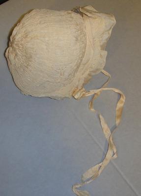 Cream Baby Bonnet, New Prague-Prior Lake, 1930
