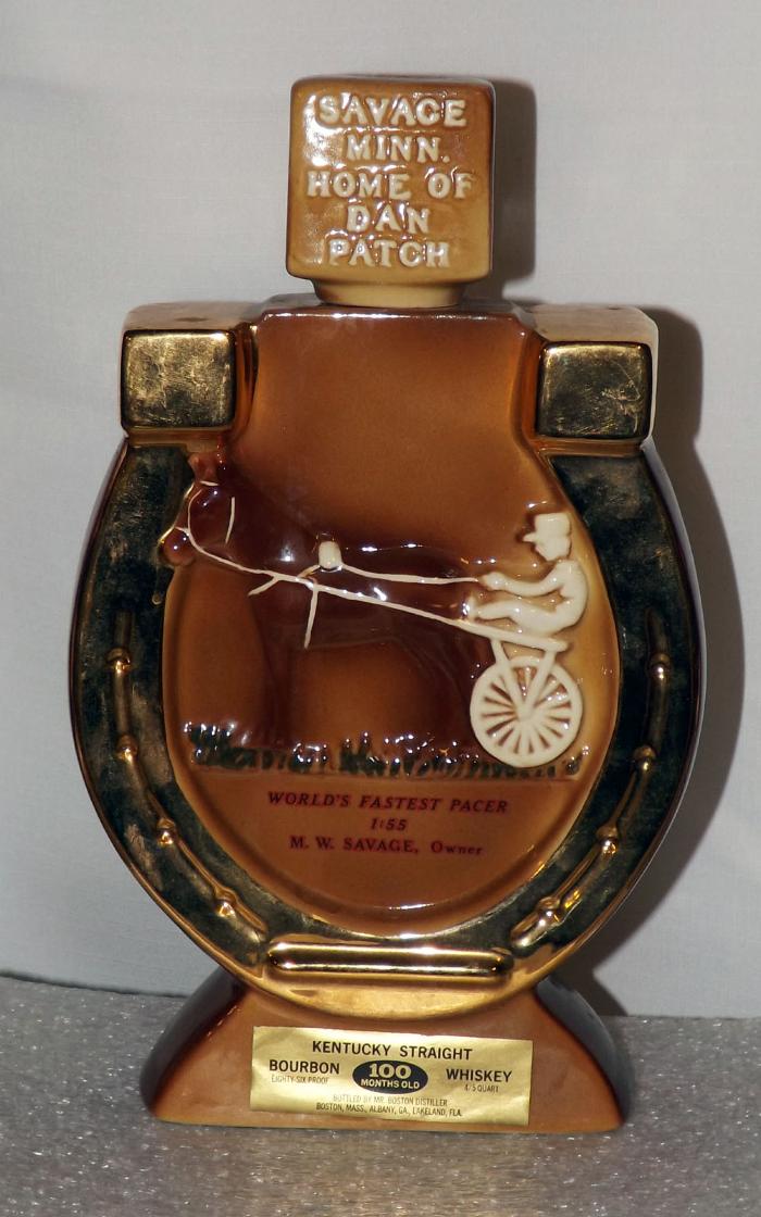 Dan Patch Bourbon Whiskey Bottle, Savage, 1970