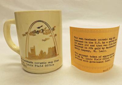 Department of Commerce Ceramic Mug, St. Louis, MO, 1971