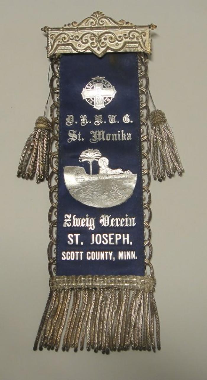 Double Sided Commemorative Ribbon, St. Joseph, 1890