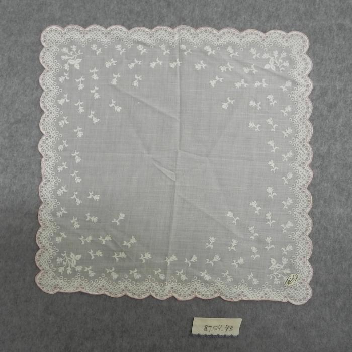 Handkerchief,  pink edge