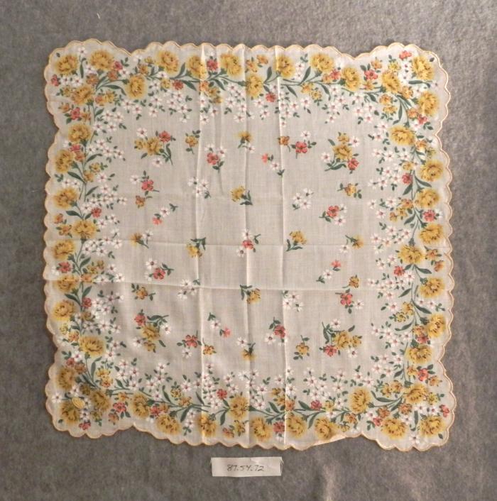 Handkerchief, yellow flowers