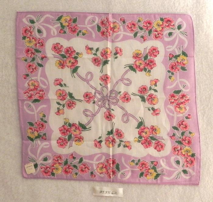 Handkerchief, pansies