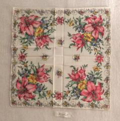 Handkerchief, lilies
