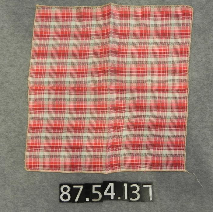 Handkerchief, red plaid